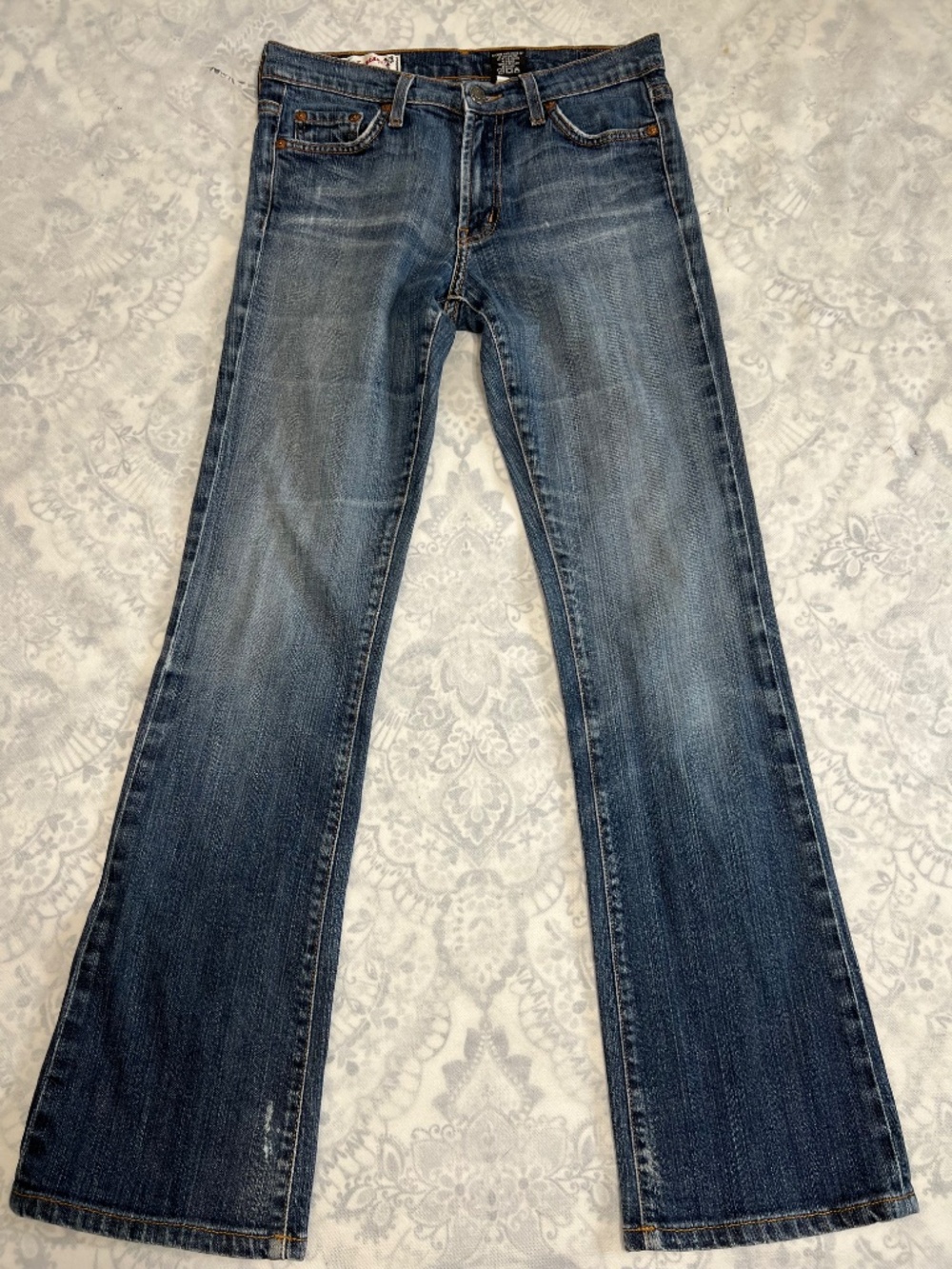Vintage Red Engine Original Denim Jeans Dark Wash Bootcut Garnet Size 28 USA